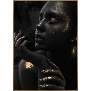 wanddecoratie Lady Canvas